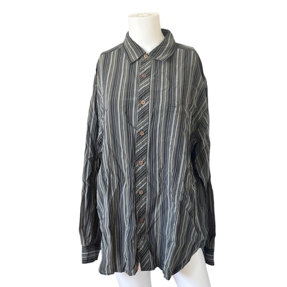 Tommy Bahama Long Sleeve Silk Shirt Button Up Blue Green Mens Size Large L - Picture 1 of 10